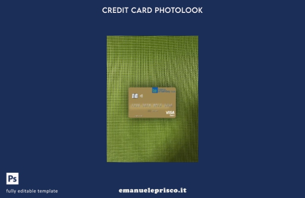 modello frontale photolook con carta di debito visto Paraguay Banco Amambay in s
